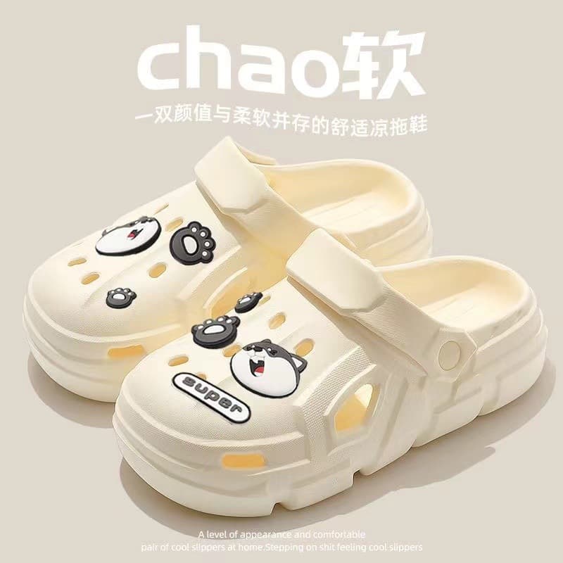 Summer Croc Shoes for Couples, Wear-Resistant Non-Slip Sandals, Thick-Soled Beach Outdoor Slippers, Men's Slippers