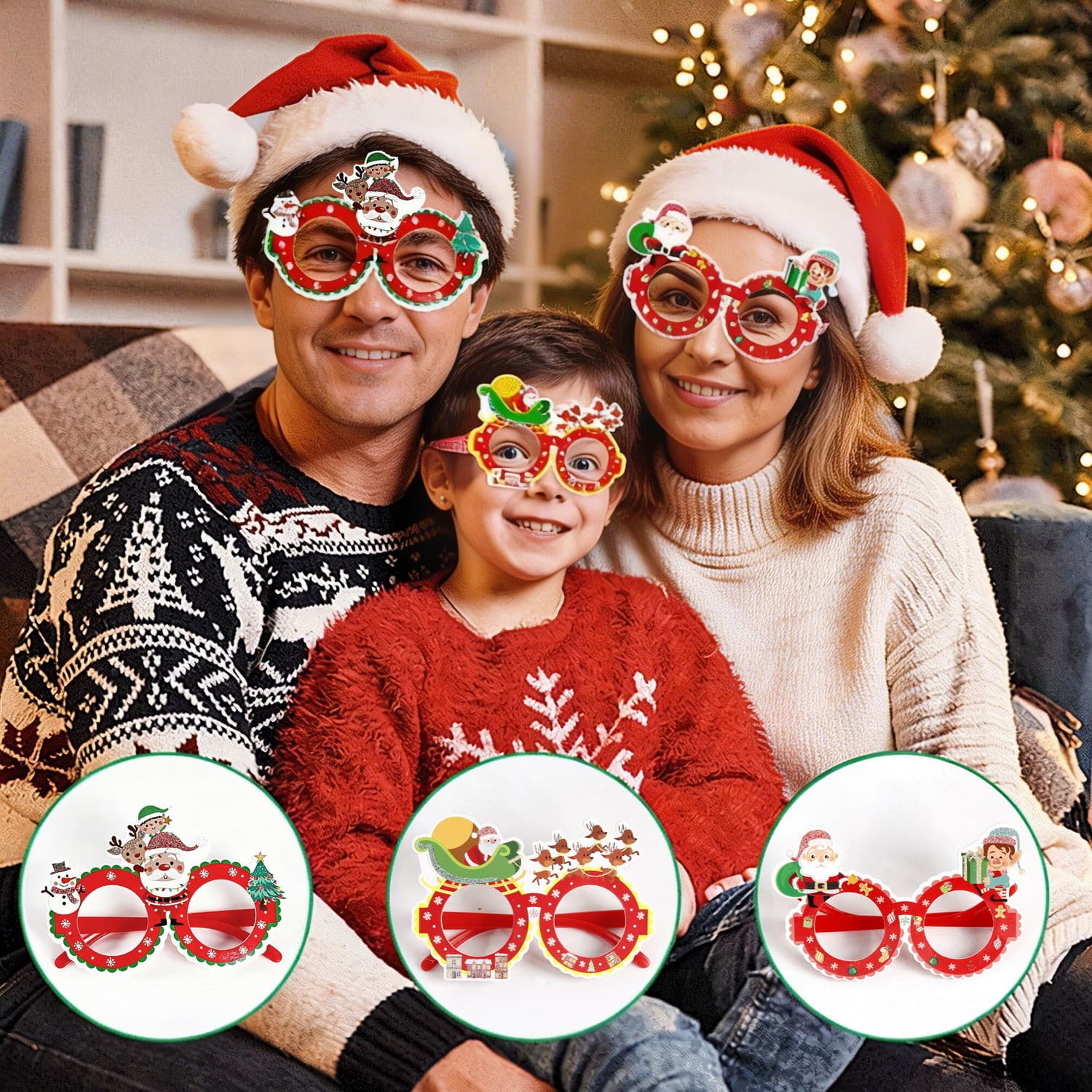 Christmas Glasses Christmas Decoration Adult Children Christmas Gifts Holiday Supplies Party Creative Glasses Frames Wholesale