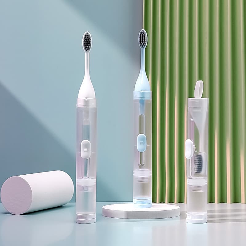 Portable Integrated Toothbrush Toothpaste Soft Bristle Orthodontic Travel Folding Toothbrush Hayan Sea Greeting