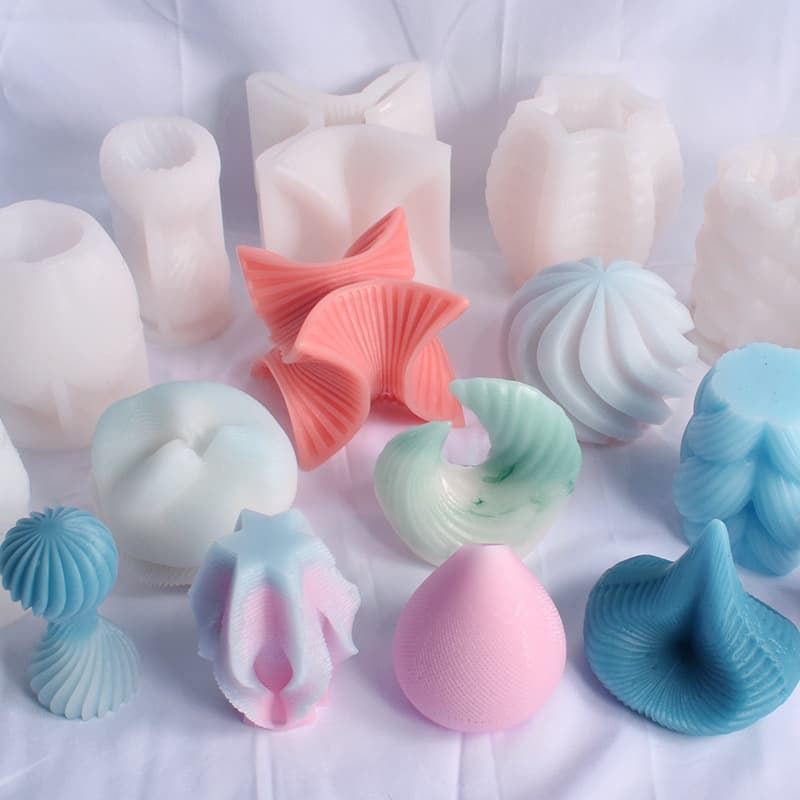 Cross-border Hot Selling Geometric Aromatherapy Candle Silicone Mold DIY Irregular Plaster Ornament Handmade Soap Candle Mold