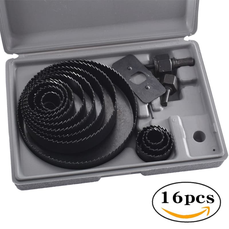 Factory direct sales woodworking hole opener set electric drill drilling tool plastic gypsum board downlight hole drilling woodworking drill bit