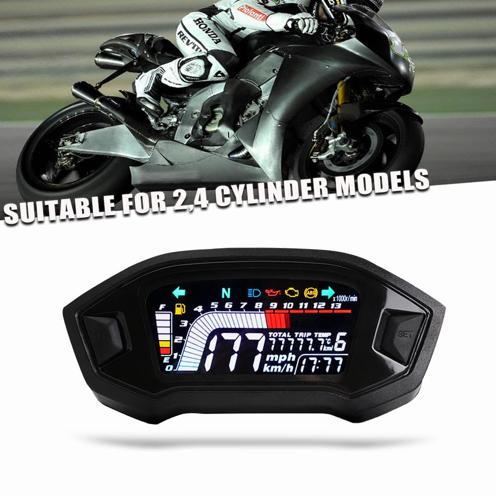 Motorcycle modification Little Monkey LCD instrument assembly: High-definition LCD VA panel speedometer and odometer (12V)