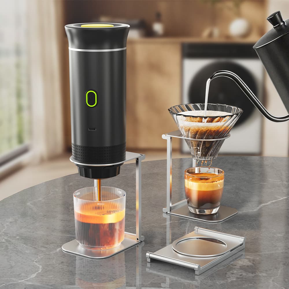 Portable Coffee Machine Stand Aluminum Alloy Foldable Multi-Model Outdoor Lightweight Coffee Machine Metal Bracket Accessories