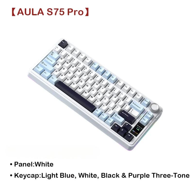 Wolf Spider S75 Pro Custom Three-Mode Mechanical Keyboard Wireless Bluetooth Screen Office Gaming Mechanical Switch