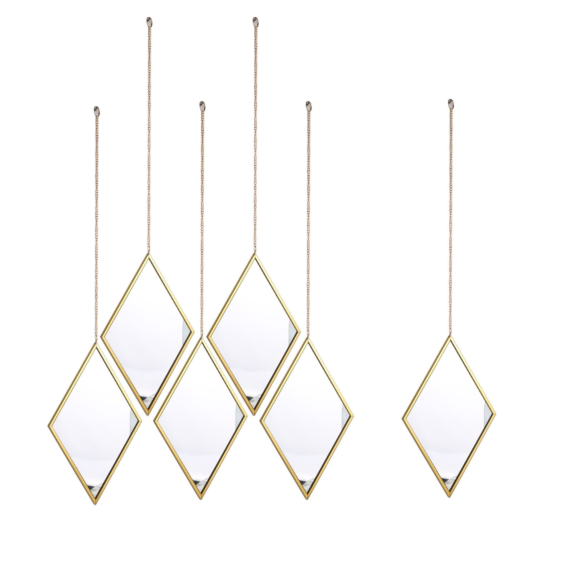 Jingchen Manufacturer Direct Sale Diamond-shaped Decorative Mirror Wall Sticker Living Room Dining Room Entryway TV Background Wall Mirror 3D