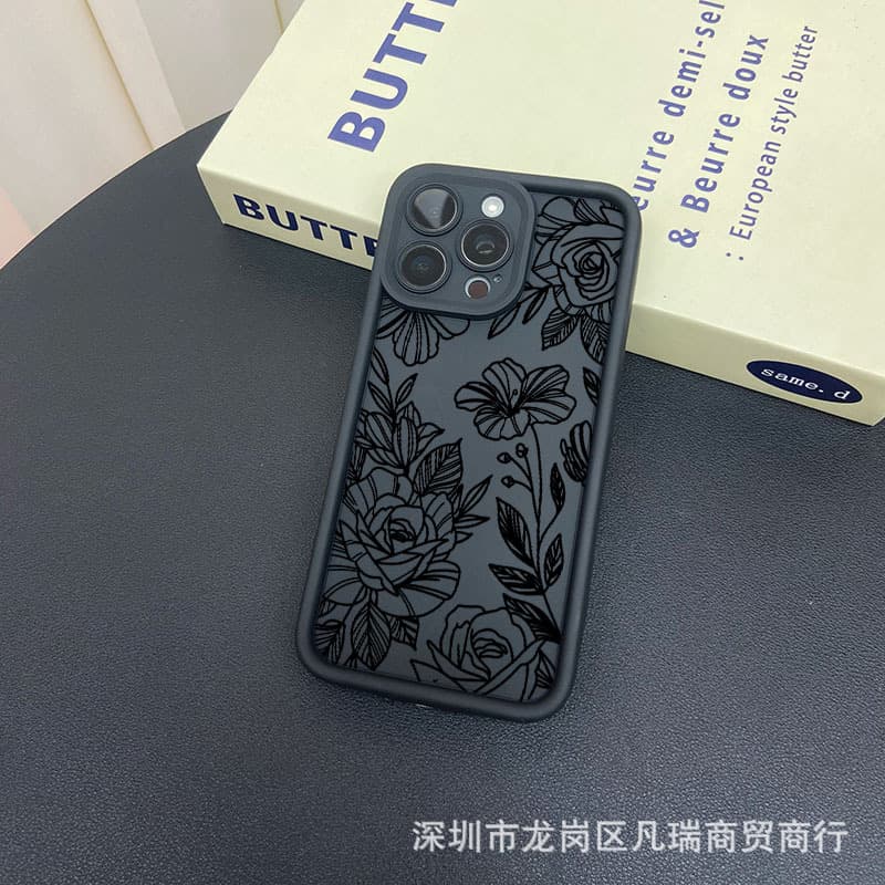 Flowers suitable for Apple 16PROMAX mobile phone case iphone11/2/3/4/15/xr/xsmax protective cover 78e