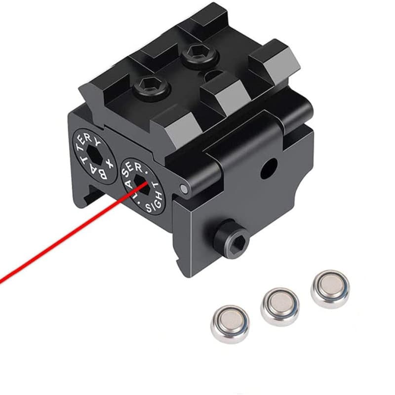 Cross-border Mini Ultra-Low Profile Under-Mounted Red Laser Sight Metal Adjustable Up/Down/Left/Right Laser Aiming Positioning