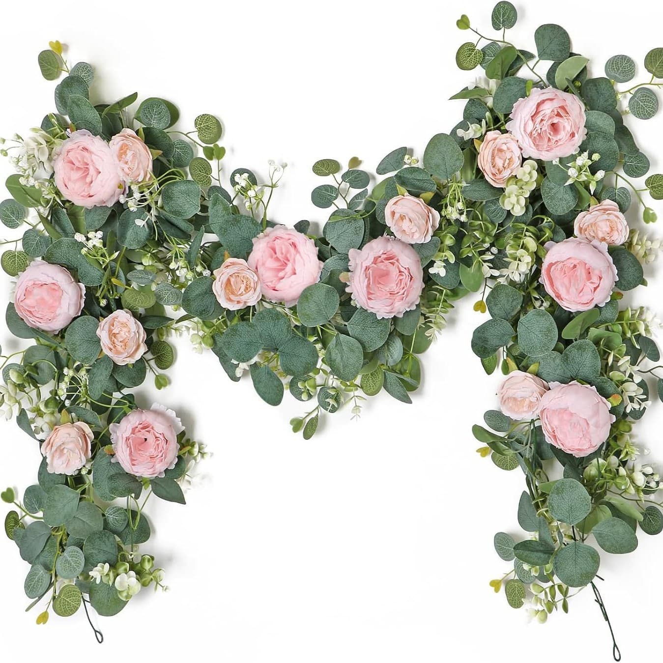 Amazon Artificial Outdoor Home Decor Wedding Scene Props Photography Accessories Eucalyptus Leaves Peony Vine