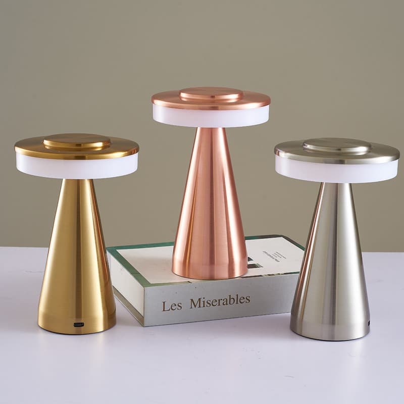 Cross-border Dumbbell Charging Bar Pub Table Lamp Bedroom Restaurant Night Light Touch Retro Simple Decorative Atmosphere Light