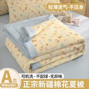 Class A Baby-Grade Double-Layer Gauze Summer Quilt Four-Piece Set Student Dormitory Air Conditioning Blanket Summer Children's Cotton Summer Quilt