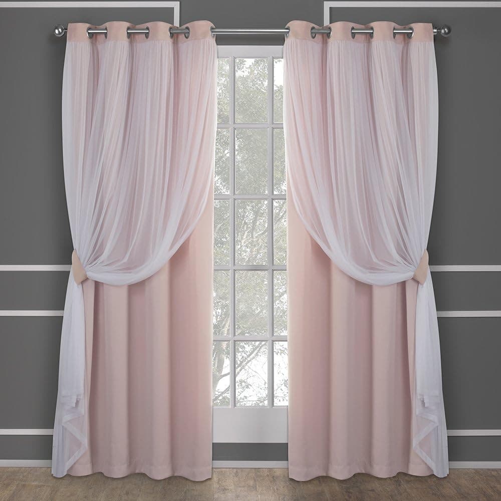 Source Factory Cross-border Blackout Curtains Lace Double Layer with Sheer Foreign Trade Curtains Finished Product