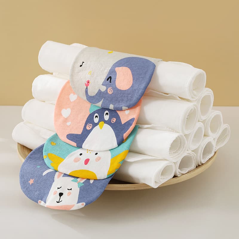 Infant pure cotton sweat-absorbing towel, children's kindergarten gauze sweat barrier towel, baby all-cotton boys and girls small and large size back-padding towel