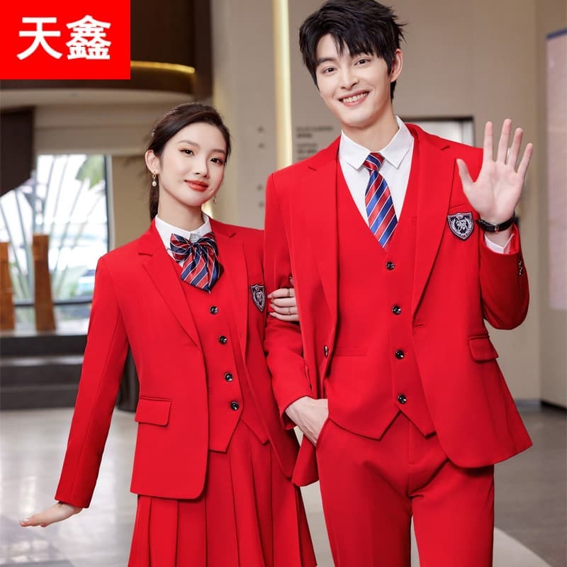 Women's preppy style suit jacket, spring and autumn college student JK suit with pleated skirt, kindergarten teacher uniform, class uniform, work uniform
