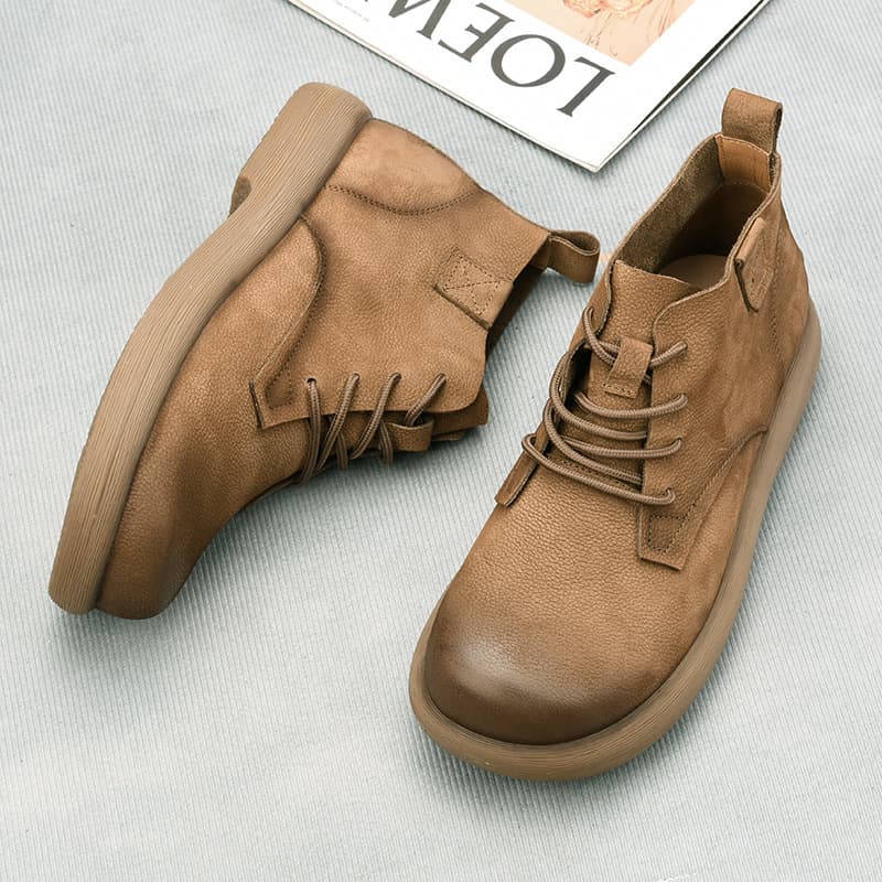 New top-grain cowhide Martin boots, soft leather, soft sole, genuine leather men's shoes, comfortable, breathable, versatile, wear-resistant men's leather shoes.