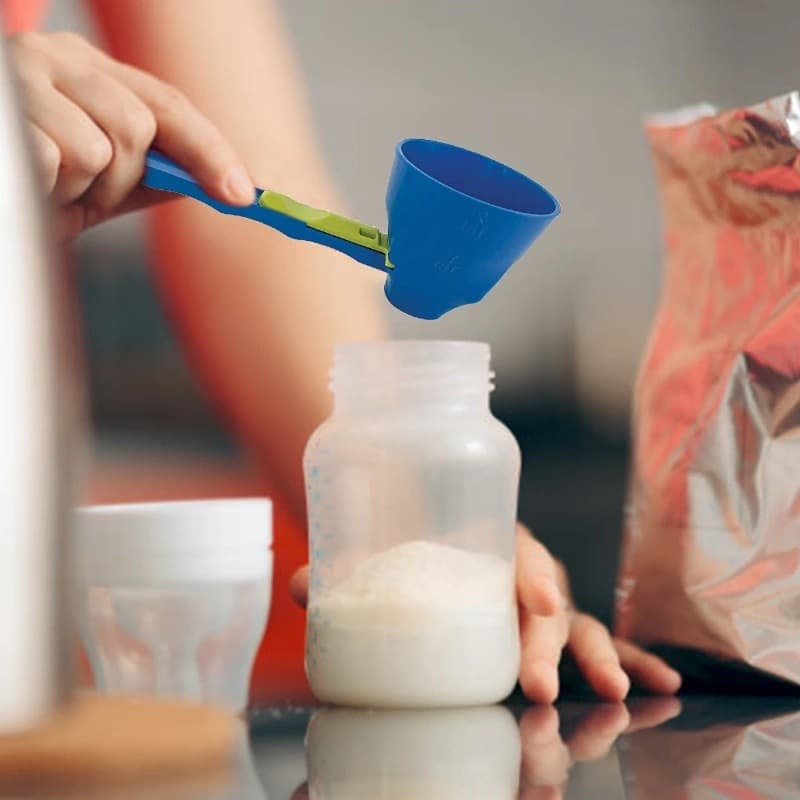 Cross-border popular milk powder colander-proof spoon creative protein powder sliding colander powder seasoning spoon separate colander