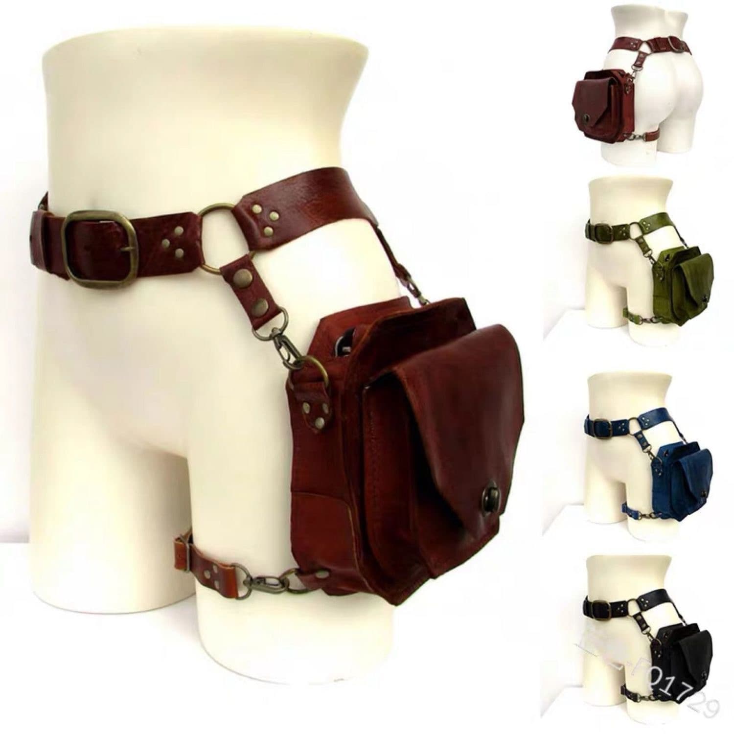 Retro Small Square Bag Women's Crossbody Bag Thigh Bag Waist Bag Motorcycle Style Side Bag Medieval Knight Personalized Wholesale