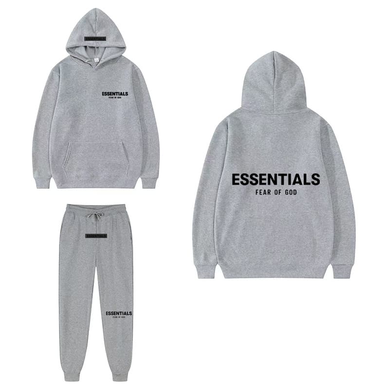 American Heavyweight Fashion Streetwear ESS Printed Loose Sweatshirt Y2K Hip Hop Unisex Casual Set