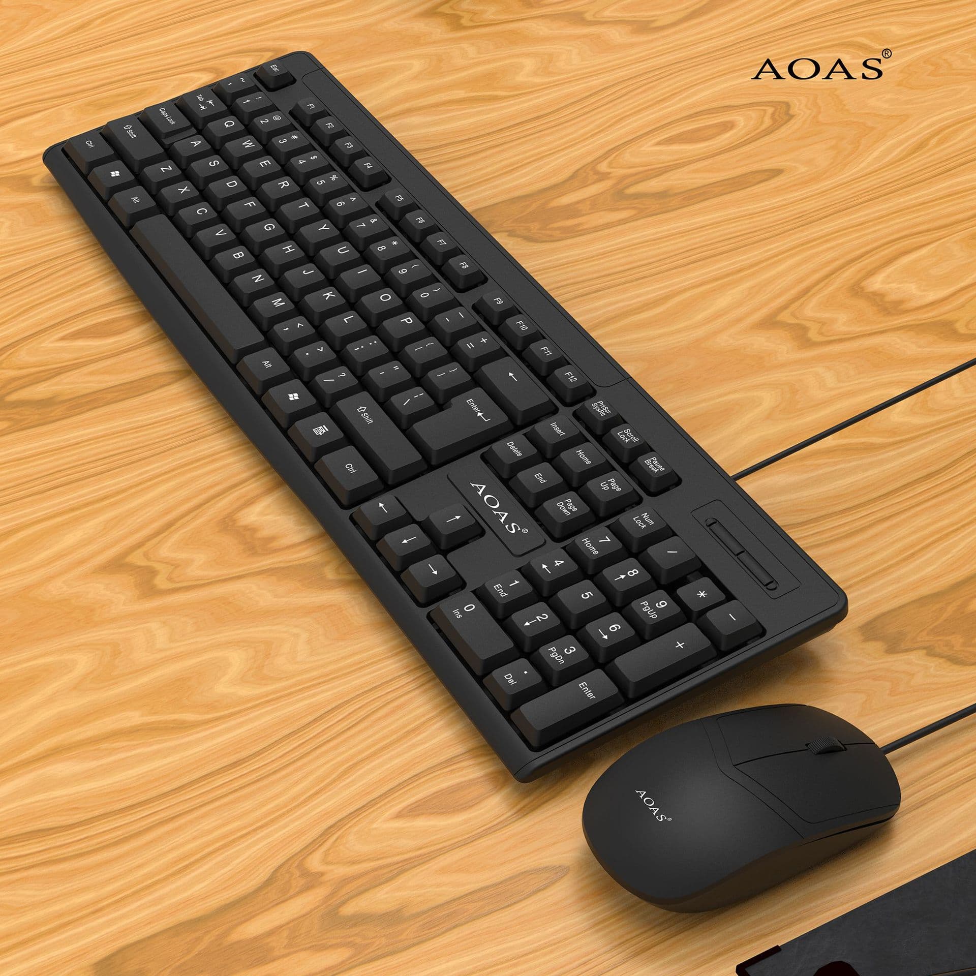 Weibo Weibo Wired Keyboard Mouse suit Computer Accessories USB Interface Cross-border Western Portuguese in stock Wholesale