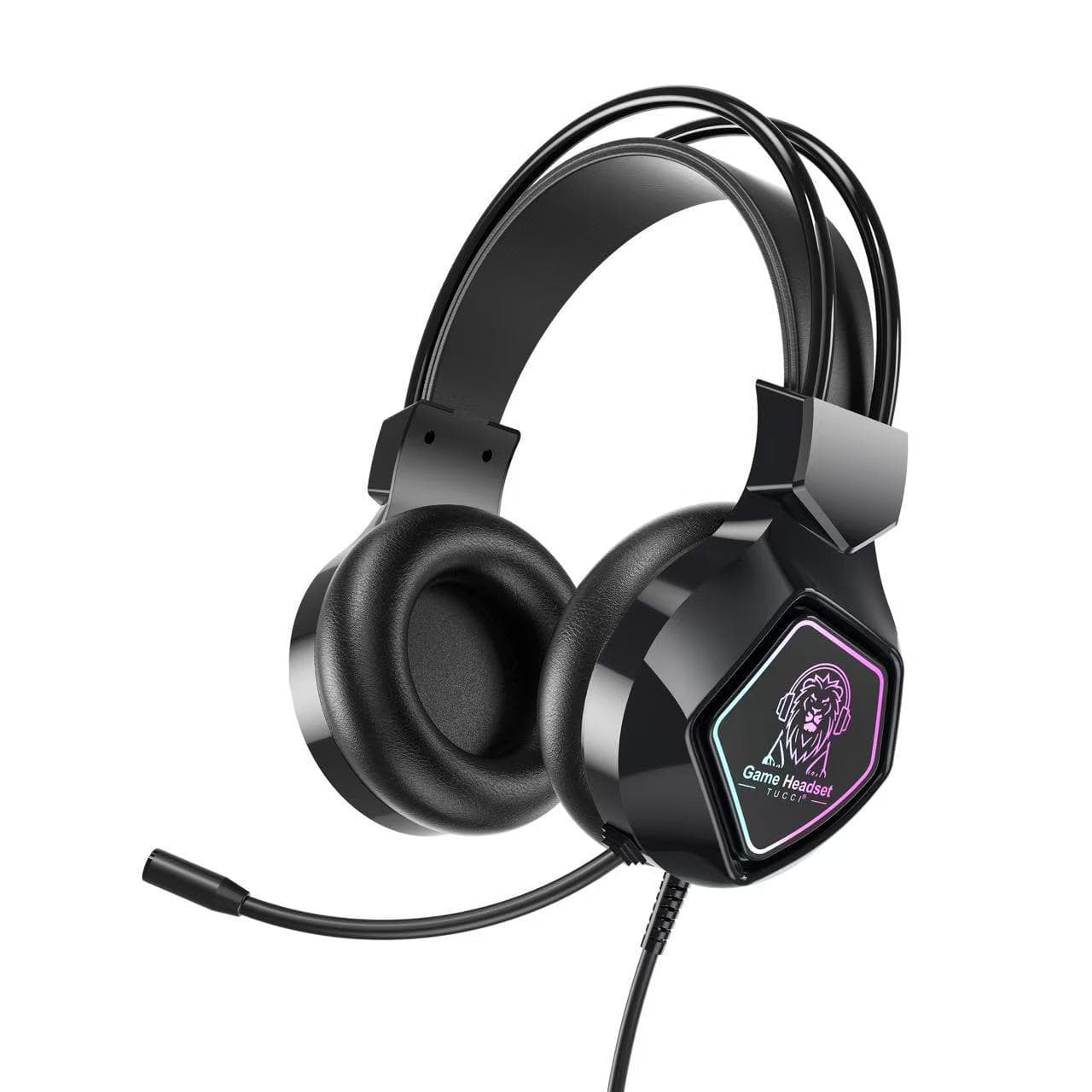 USB headset gaming headset e-sports chicken wired computer with microphone RGB glare subwoofer headset wholesale