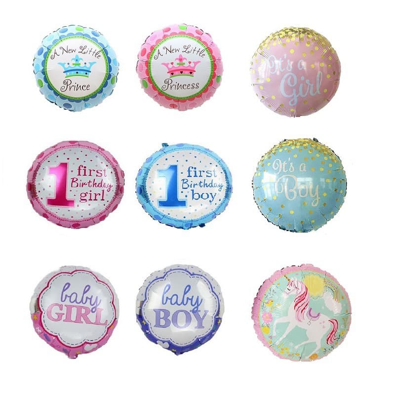 18-inch 1st Birthday Baby Boy Girl Unicorn Balloon Decoration