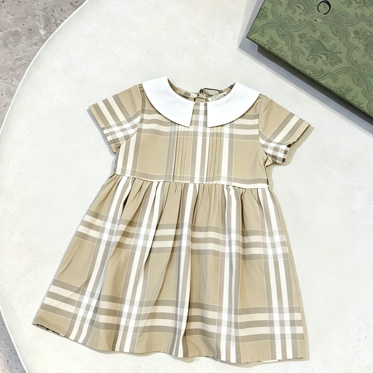 Shenzhen Nanyou summer girls' dress college style short-sleeved children's princess dress children's dress doll collar children