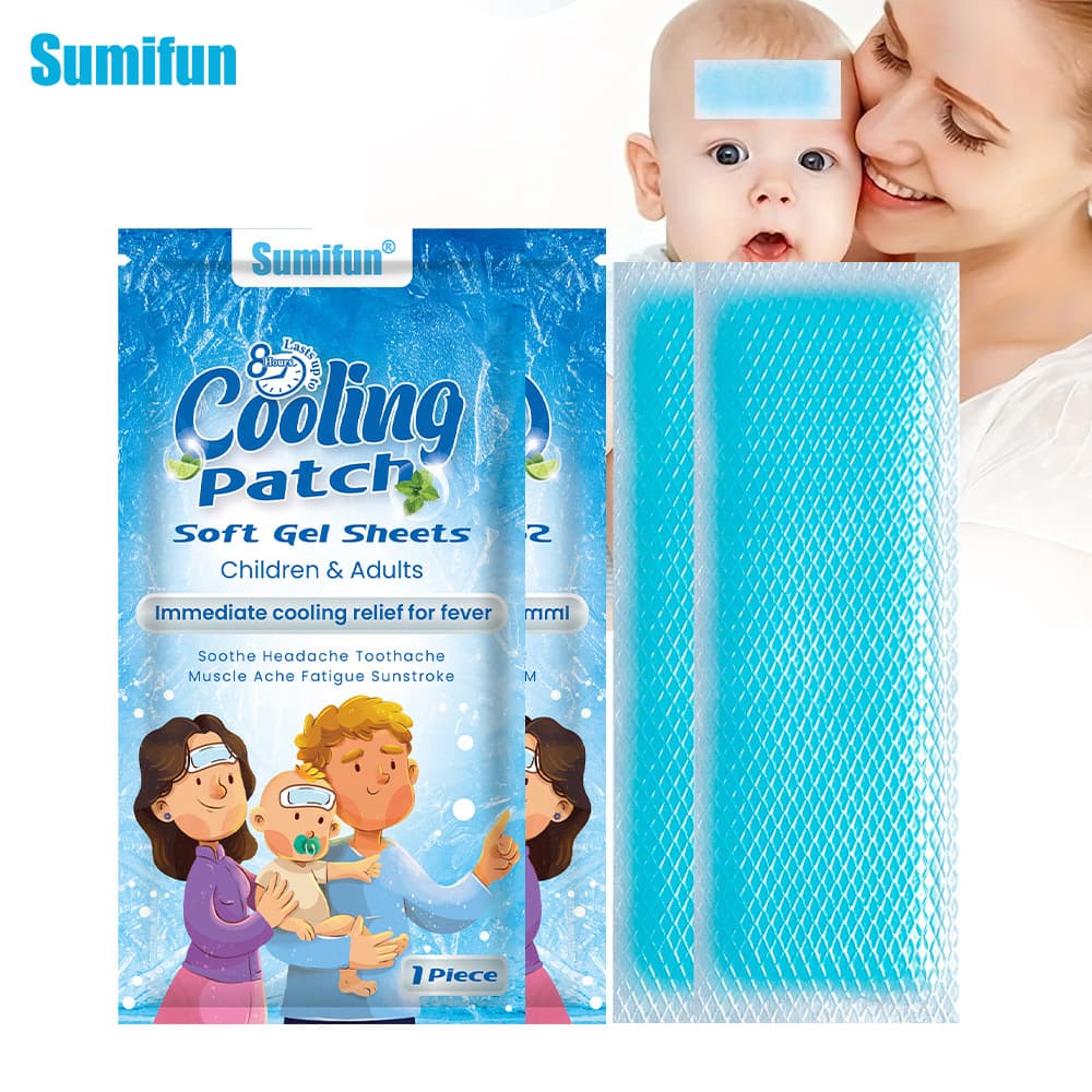 Sumifun Cooling Patches, Hydrogel Forehead Cooling Patches, Summer Essentials K18901