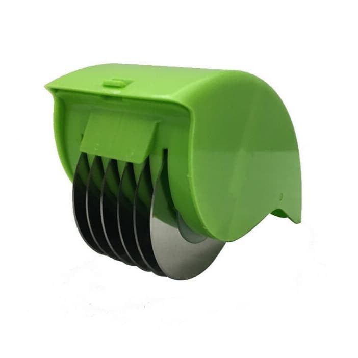 Multifunctional Stainless Steel Roller Scallion and Garlic Chopper, Vegetable Cutter, Pizza Cutter, Kitchen Tool, In Stock