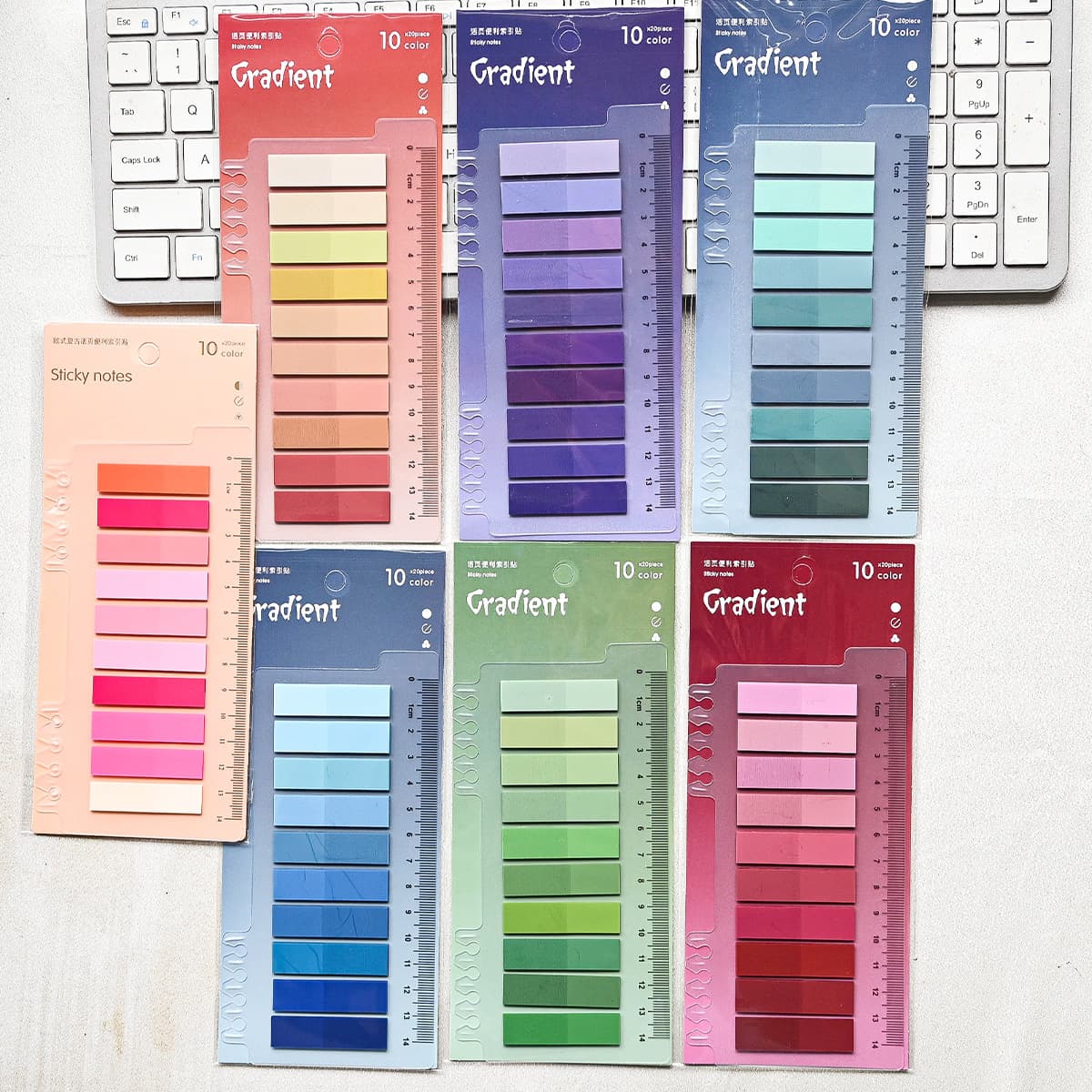 Cross-border Morandi color pet sticky note transparent index sticker combination for taking notes with sticky note notes