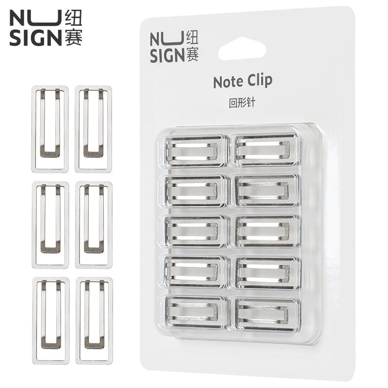 Deli Nusai NS106 Silver Metal Paper Clips, Paper Clips for Primary School Students, Note Clips, Office Supplies