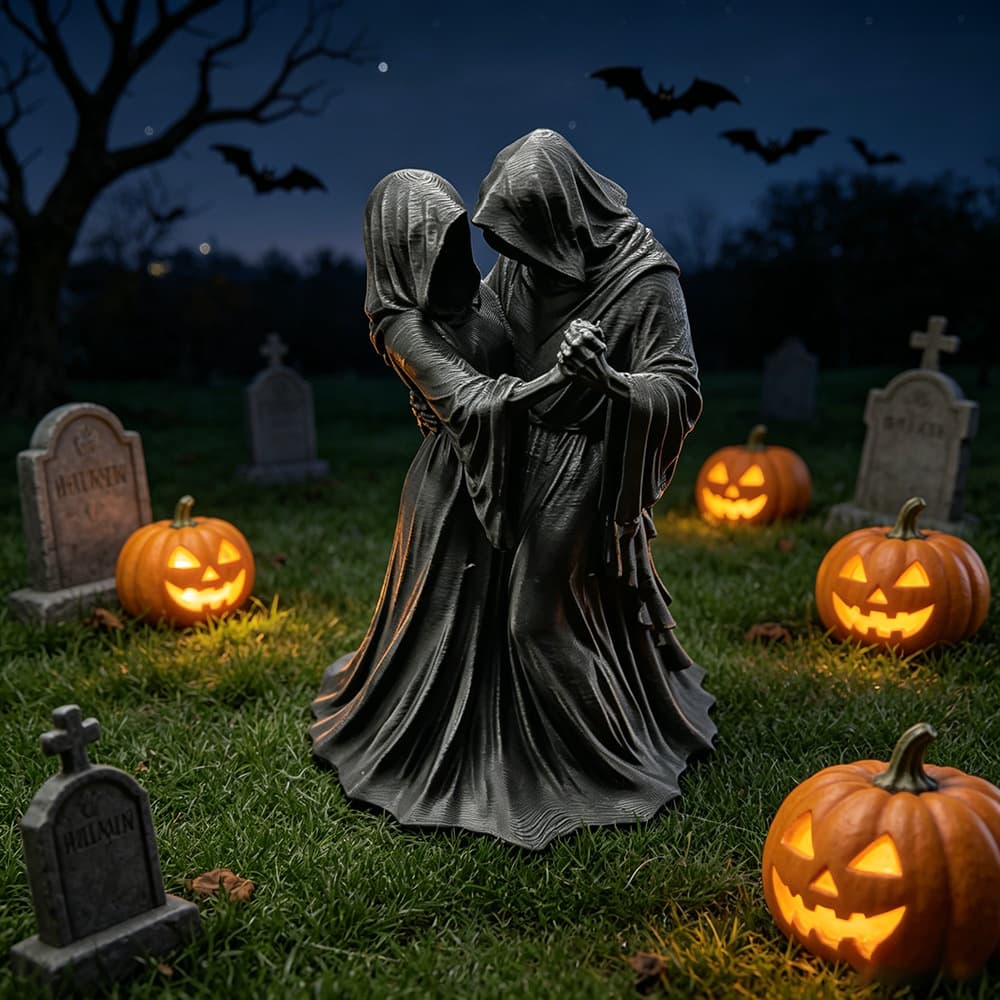 Cross-border Best-selling 3D Printed Dark Death Embrace Model Decorative Creative Ornament, Holiday Gift for Fashion Enthusiasts