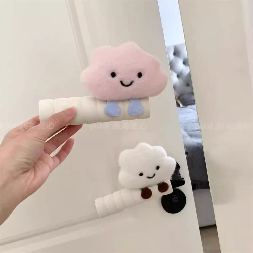 Cute Ins-Style Cloud Door Handle Spiral Protective Home Anti-Collision Bedroom Anti-Static Children's Room Wholesale