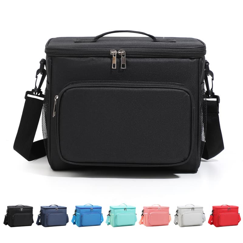 Oxford Fabric Insulated Picnic Bag, Crossbody Lunch Bag, Large Capacity Cooler Lunch Box Bag, Stall Cooler Bag