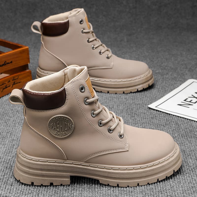 Big Yellow Boots 2024 Autumn/Winter Men's Martin Boots Work Waterproof Slip-Resistant Hiking Shoes Construction Durable Labor Protection Shoes
