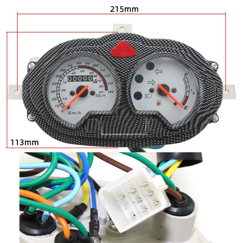 Motorcycle B08 Instrument Cluster Assembly, Export Quality 150cc Motorcycle Parts, B08 Complete Instrument Panel