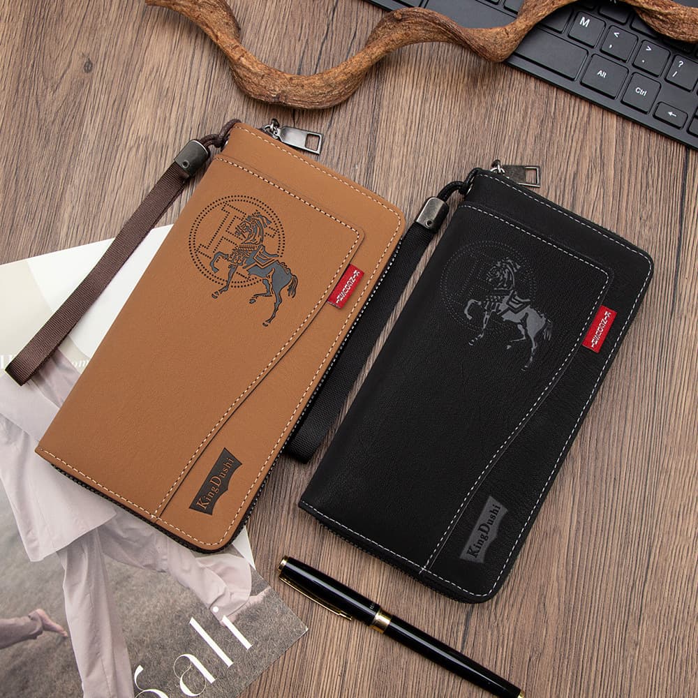 2025 Men's Retro Long Zipper Wallet High-Quality Men's Wallet Student New Multifunctional Card Holder Men's Billfold