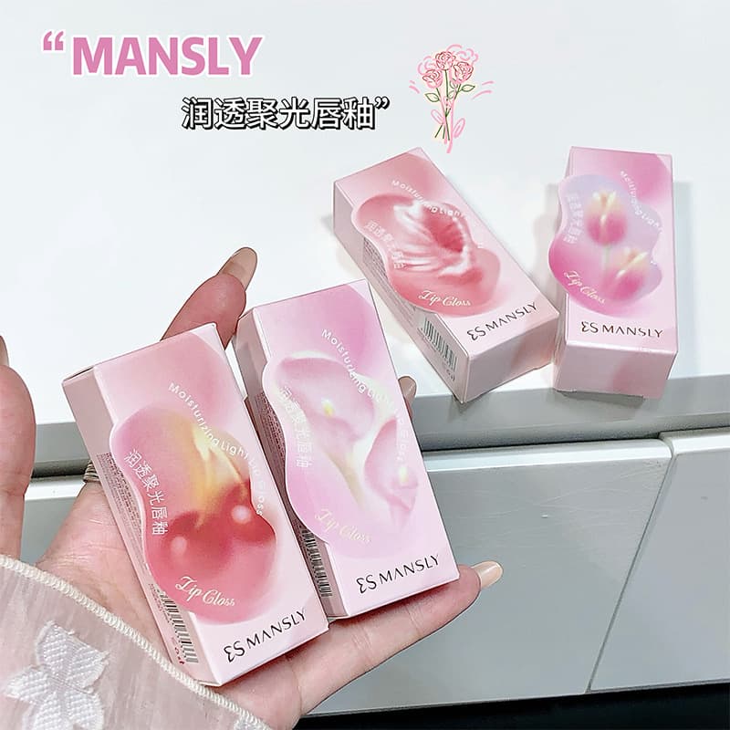 Mensely moisturizing lip glaze, water-glossy mirror, moisturizing, color-producing and whitening, not easy to stick to the cup, affordable makeup for students