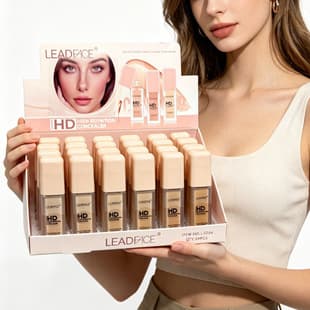 LEADFACE 6-Color 24-Piece Display Case Concealer Foundation, Nude HD Non-Fading Concealer Liquid Cross-Border Wholesale