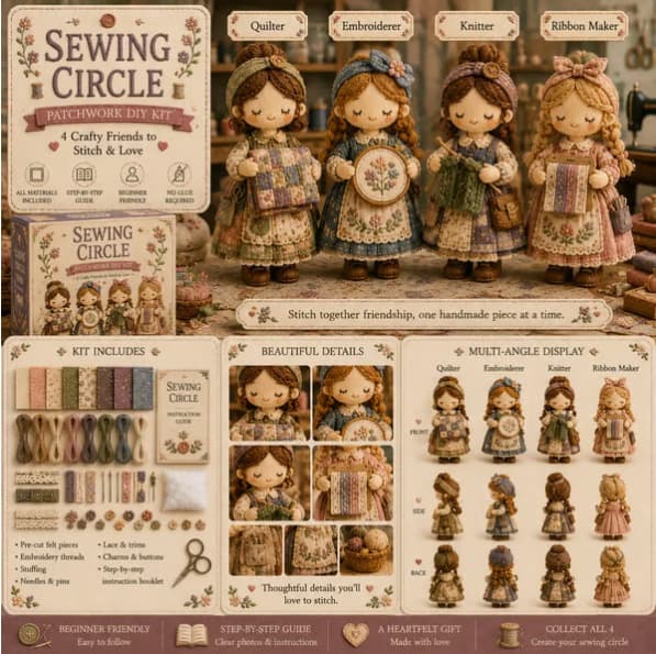 Cross-border innovative personality portable cute new interesting Patchwork DIY Kit Series patchwork set