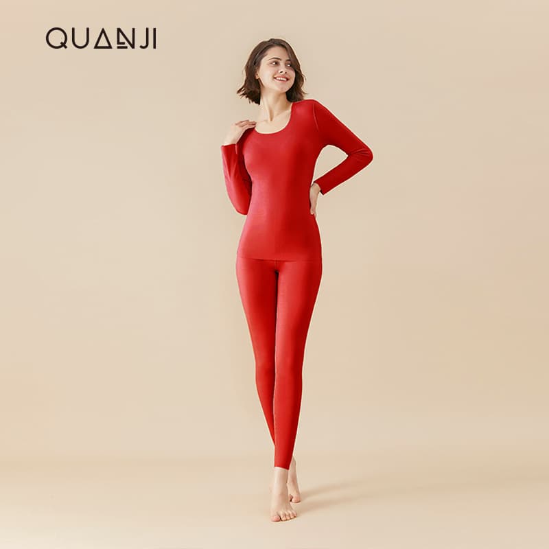 【Clearance Sale】Women's Thermal Underwear Set, Dralon Warm, Autumn and Winter Fleece-Lined Slim Fit