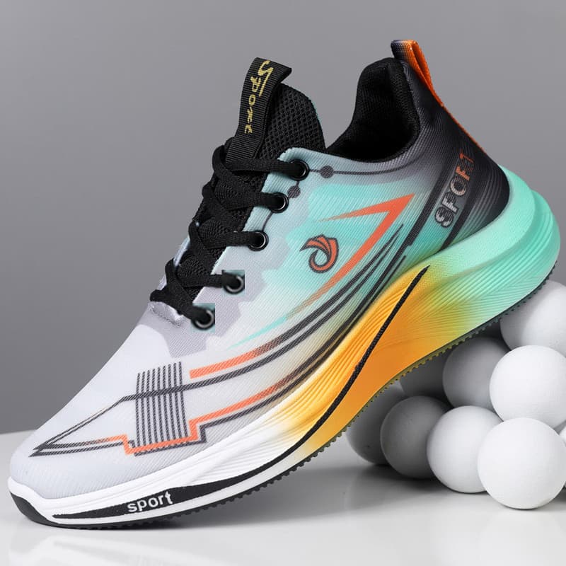 New Men's Fashion Mesh Breathable Comfortable Casual Athletic Shoes, Men's Running Shoes, Color-Block Men's Shoes, Cross-Border Wholesale