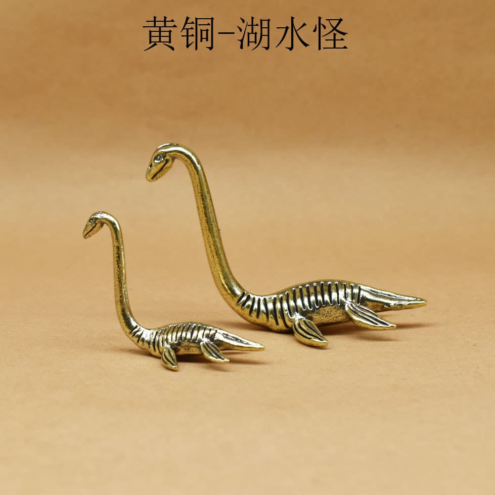 New Cross-Border Hot Seller Brass Loch Ness Monster Statue, Fun Retro Style Home Decor Copper Craft