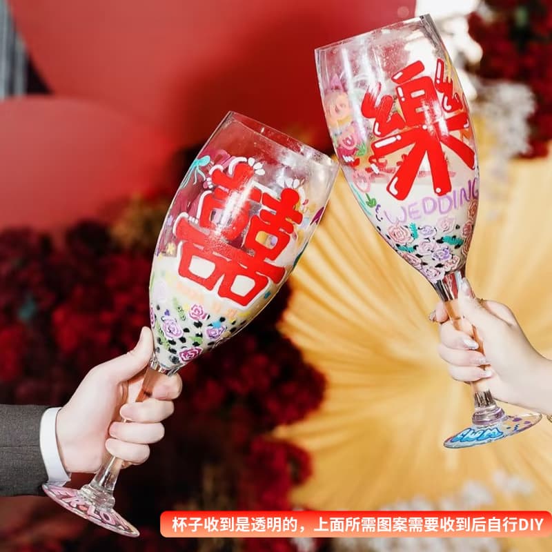 Internet celebrity super large wine glass giant goblet red wine glass large cup high-end wedding gift home high-value