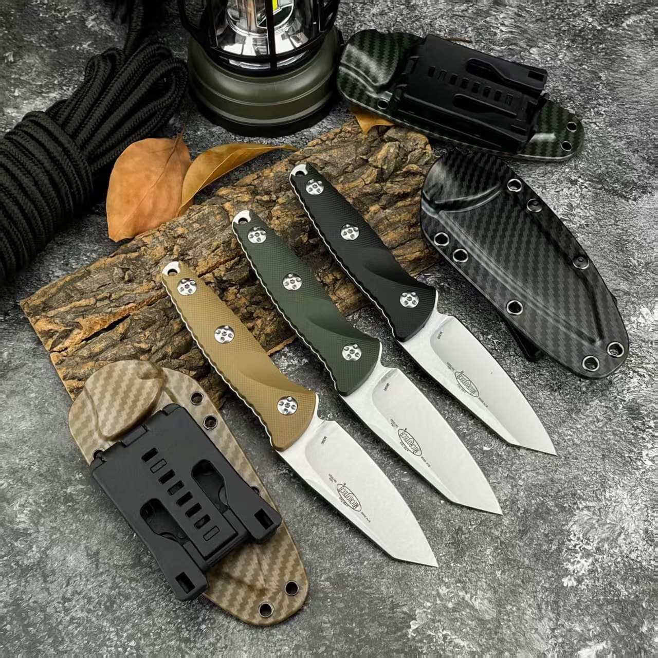 New Microtech 93M Outdoor Hiking Card Portable Small Straight Knife Microtech Camping Multifunctional EDC Fruit Knife