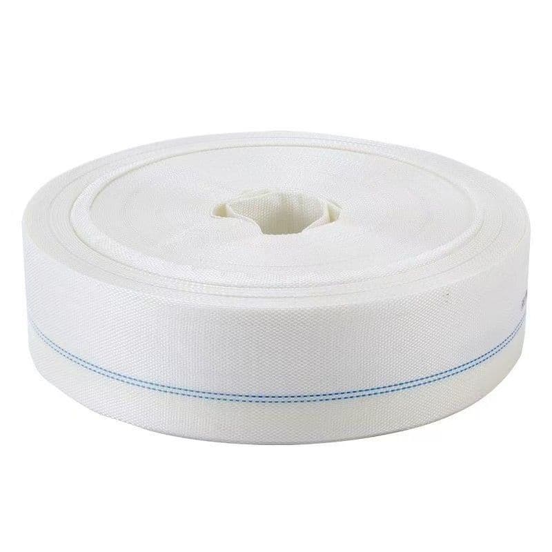 Wear-resistant agricultural fire hose, white woven water pipe, high-pressure soft hose, irrigation watering hose, thickened canvas.