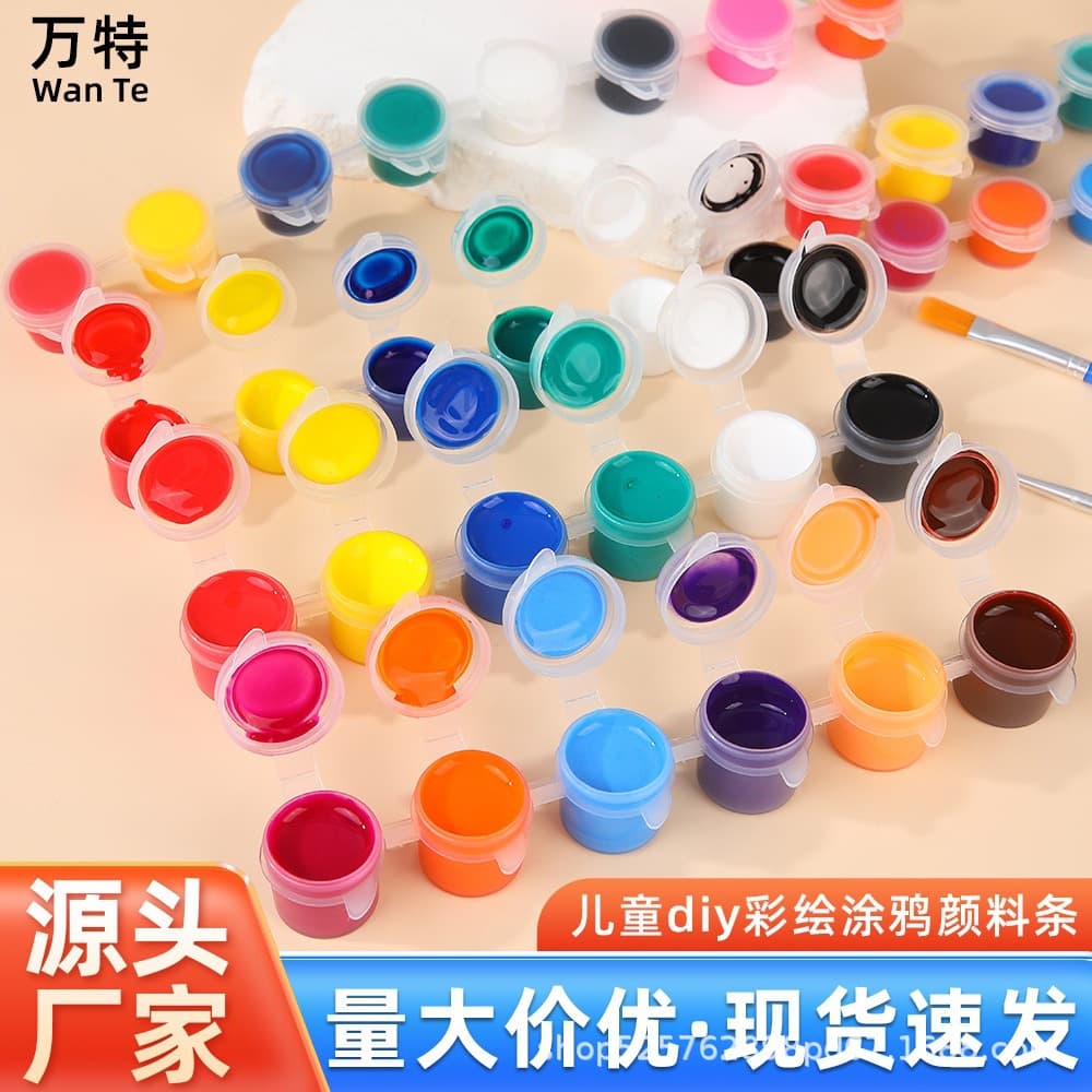 Children's Acrylic Paint 2ml for Painting and Graffiti DIY 6 Colors 12 Colors Acrylic Paint Sticks for Plaster Dolls Color Paint