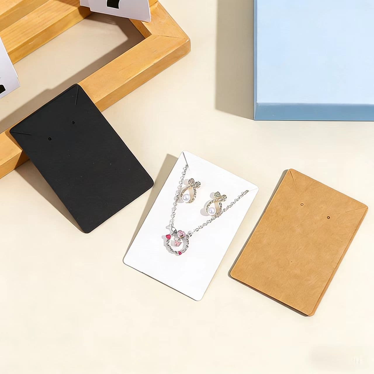 Jewelry Display Cards Necklace Earring Stud Cardboard Hair Clip Accessories Jewelry Display Tray Paper Card Wholesale