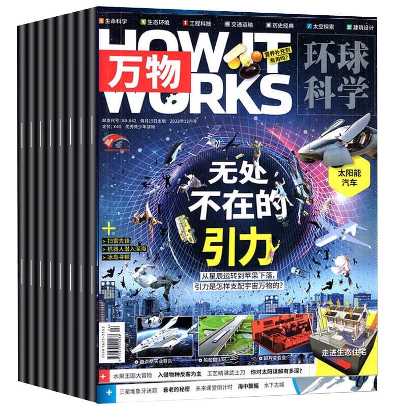 Everything Magazine 2024 Random 6 Issues, Science Popularization Reading for Youth, Primary and Middle School Students, Children Aged 8-16
