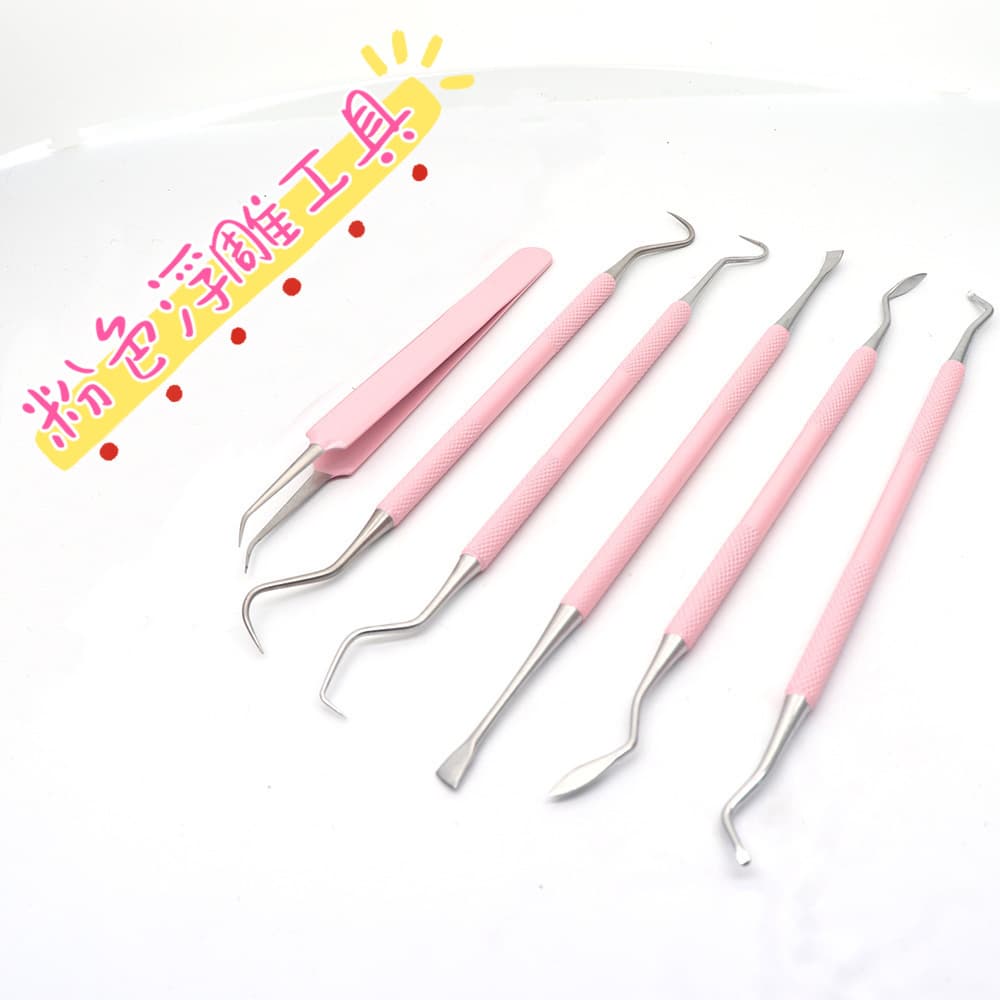 Pink 4-Piece Set Craft Vinyl Sticker Wall Decal DIY Embossed Carving Weeding Tool
