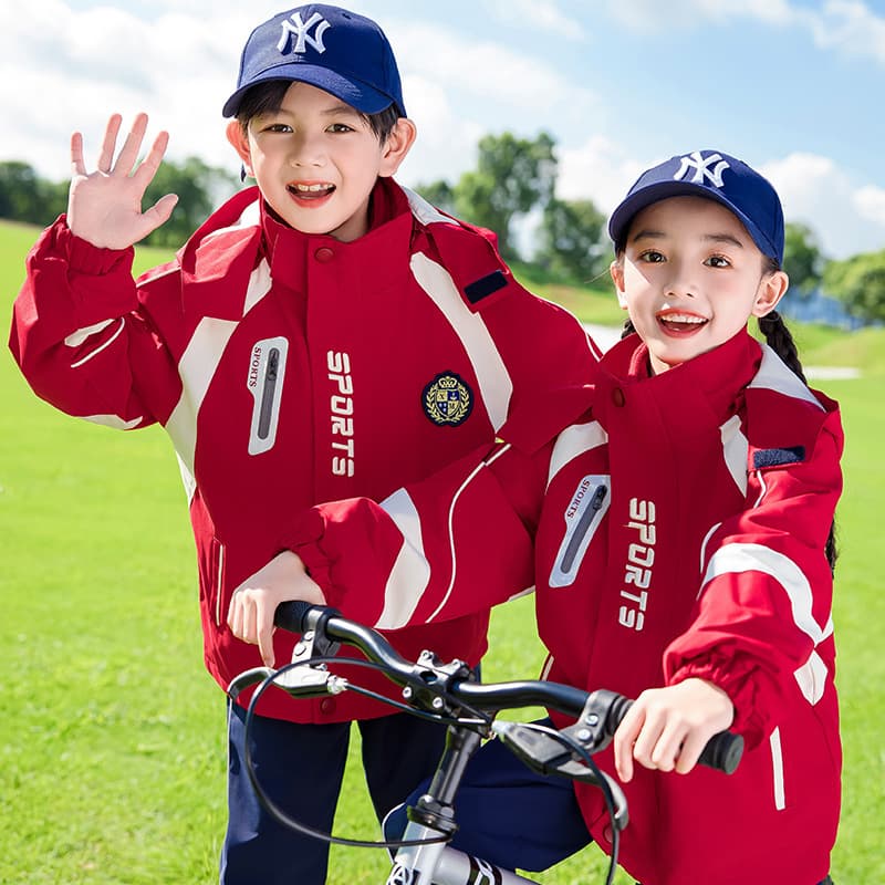 Three-piece class uniform set for elementary students' sportswear, first and second-grade school windbreakers, teacher and kindergarten admission outfits