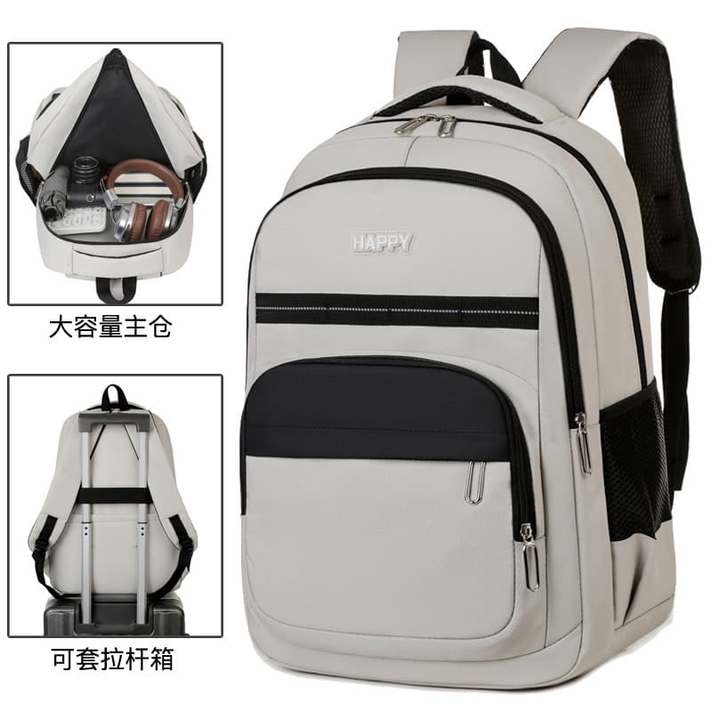 Business Backpack Men Large Capacity Commute Business Trip Computer Backpack Fits Over Trolley Oxford Cloth Men's Business Backpack